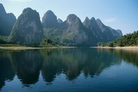 Yangshuo, Reisfelder, Karstlandschaft