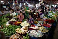 Siem Reap, Markt, Kambodscha, vietnam fahrradreise
