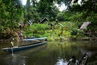 Langboote zur Ecolodge Kanu, Dschungel, Fluss, Natur, Rundreise Ecuador, Ecuador Rundreise
