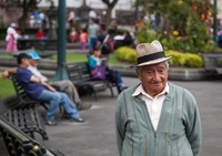 Ecuador, Quito, Indigo, Einheimischer