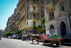 Straße, Wassermelonen, Kairo, Rundreise Ägypten