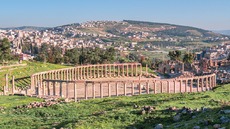 Jerash, Ruinen, Landschaft, Rundreise Jordanien