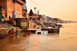 Der Ganges Varanasi, Ganges, Ghats, Indien Reise