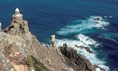 Am Kap der Guten Hoffnung treffen der Atlantische und der Pazifische Ozean aufeinander. Am Kap der Guten Hoffnung