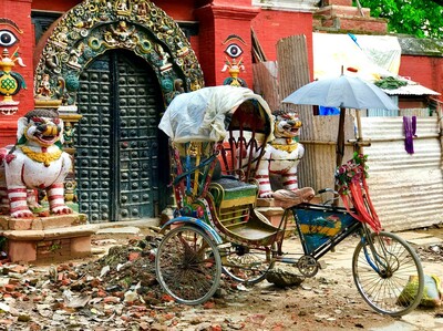 Rikscha in Nepal
