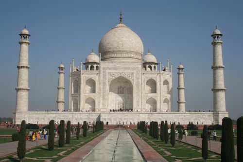 Ein Denkmal ewiger Liebe: Der Taj Mahal. Indien Agra Taj Mahal Denkmal ewiger Liebe