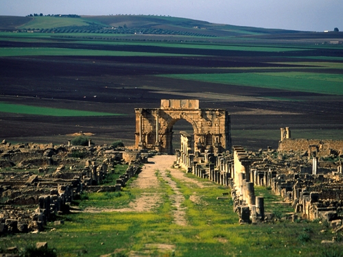 Ruinenstadt Volubilis Ruinenstadt Volubilis, Landschaft von Marokko, Djoser, Erlebnisreisen