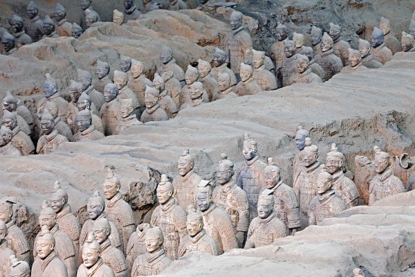 Die berühmte Terrakotta-Armee. Terrakotta-Armee, Mausoleum, Xi'an, China