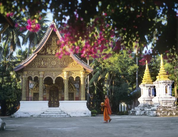 Tempel in Luang Prabang Tempel, Luang Prabang, Mönch, Rundreise Vietnam, Rundreise Laos, Rundreise Kambodscha
