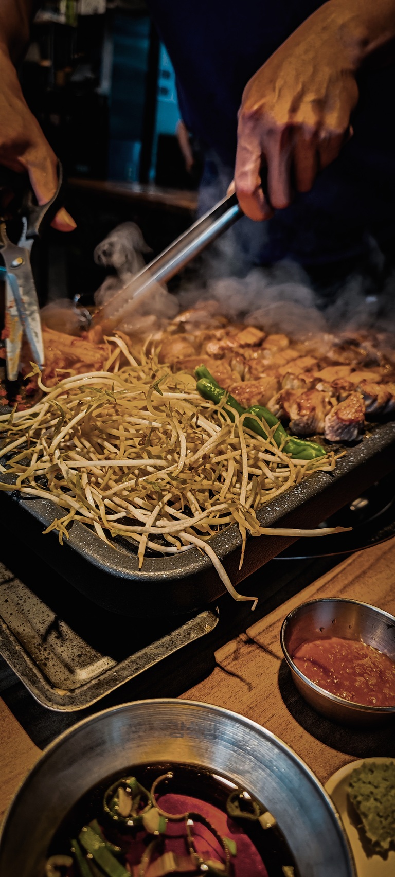 Essen, BBQ, koreanisches Essen, Grill