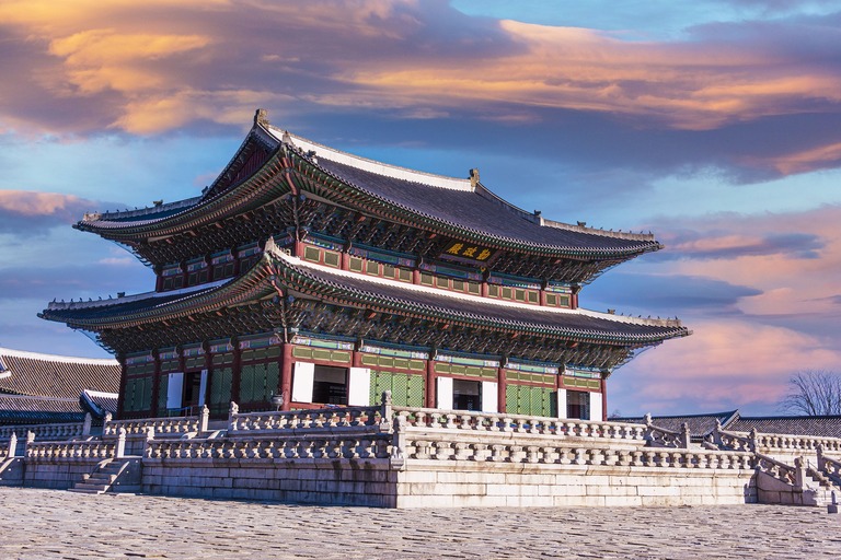 Gyeongbokgung, Palast, Sonnenuntergang, Tempel, Authentisch