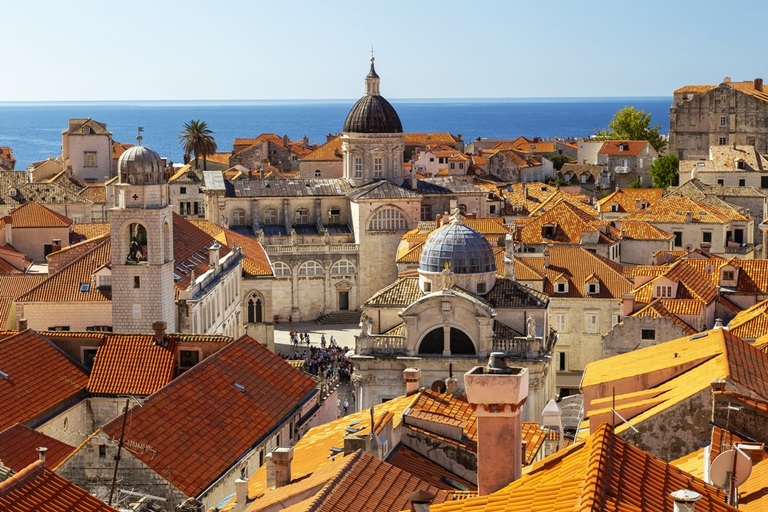 Die Stadt Dubrovnik in Kroatien Dubrovnik, Stadtblick, Kroatien, Radtour