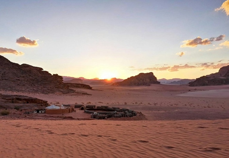 Beispiel eines Wüstencamps in Wadi Rum Unterkunft, Hotel, Wüstencamp, Jordanien, Rundreise Jordanien