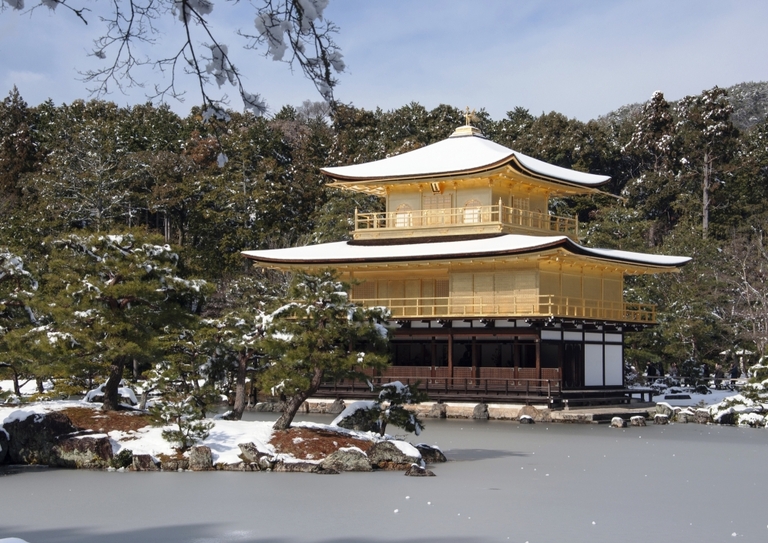 Der Kinkaku-ji (Goldener Pavillon) im Winter Kinkaku-ji, Goldener Pavillon, Japan, Kyoto, Rundreise Japan, Winter