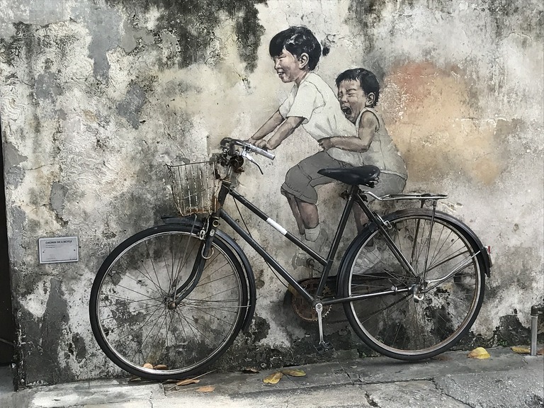 Spannende Street Art in Georgetown. Djoser Malaysia Penang Street Art