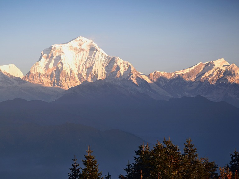 Das beeindruckende Annapurna-Massiv.